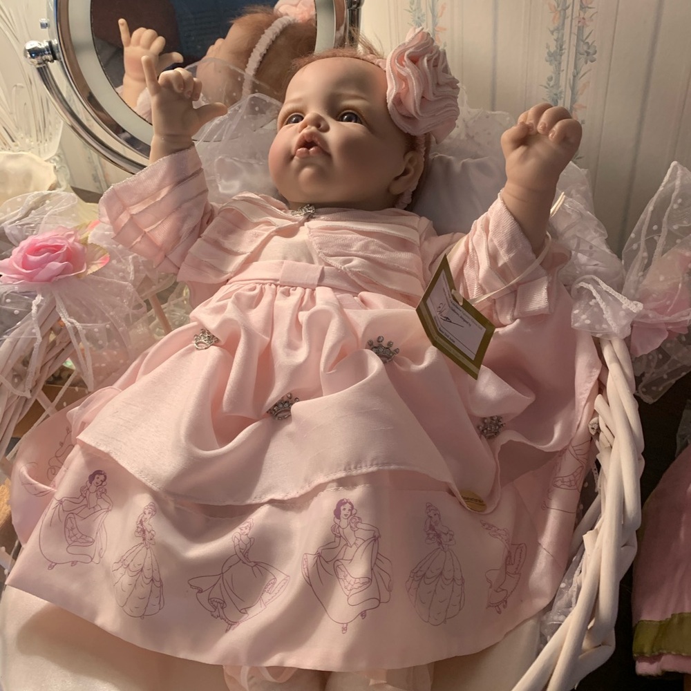 Charming Pink Doll with Lace and Frills